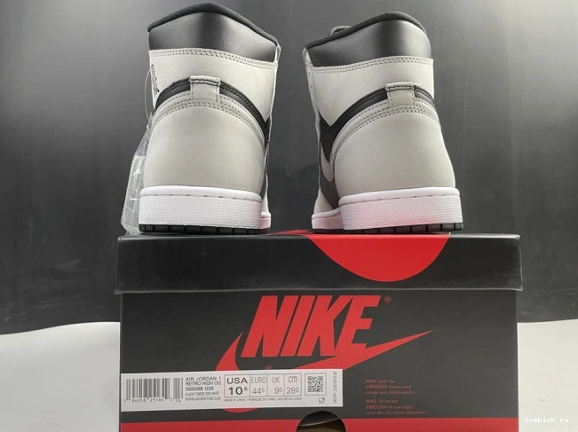Rep Onekick White Grey 1 555088-035 Jordan Air Smoke Light High Black Retro 0608